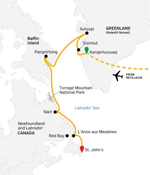 Greenland to Newfoundland: Mountains, Wildlife and Viking History