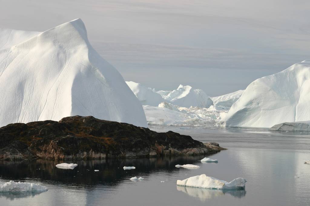Greenland's wind, salt water and weather combine to shape the ice into fantastic sculptures.