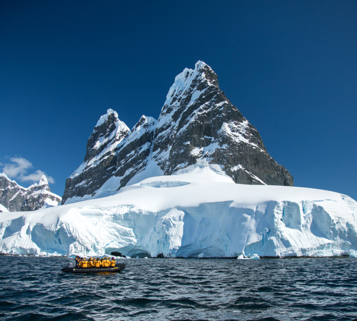 Zodiac cruising through Lemaire channel
