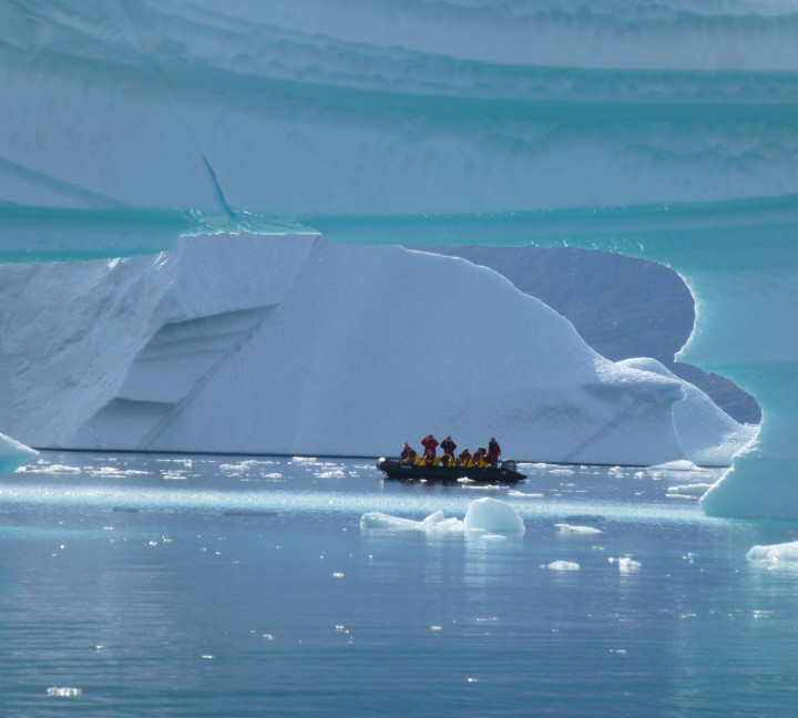 Cruising in a zodiac