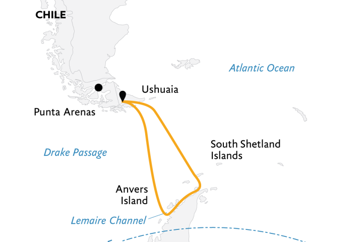 Antarctic Explorer: Discovering 7th Continent (Itinerary Map)
