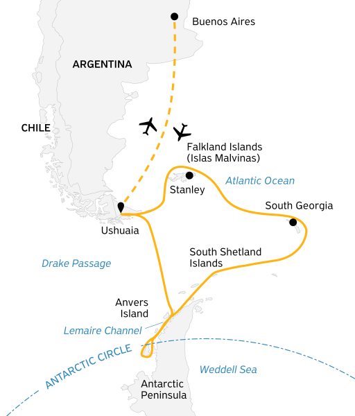 Epic Antarctica: The Falklands, South Georgia and Crossing the Circle