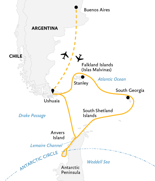 Epic Antarctica: The Falklands, South Georgia and Crossing the Circle