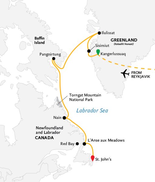 Greenland to Newfoundland: Mountains, Wildlife and Viking History