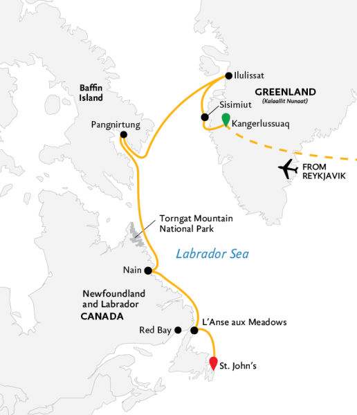Greenland to Newfoundland: Mountains, Wildlife and Viking History