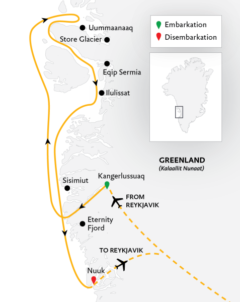 West Greenland: Discovering Massive Icebergs and Inuit Communities, Southbound