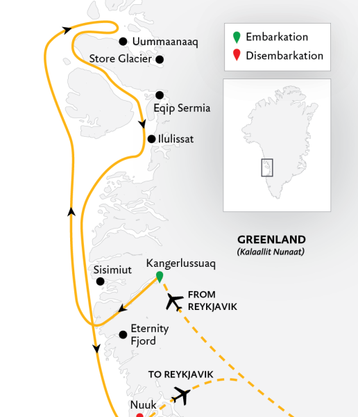 West Greenland: Discovering Massive Icebergs and Inuit Communities, Southbound